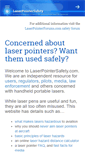 Mobile Screenshot of laserpointersafety.com